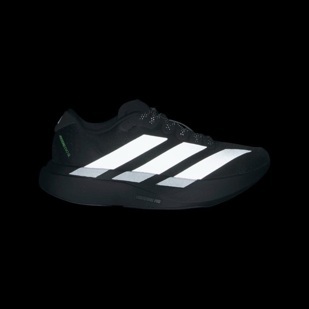 Big Kids Size 6.5 - adidas adiZero Evo SL Black Silver Running Shoes KK3653 NEW - Picture 2 of 11